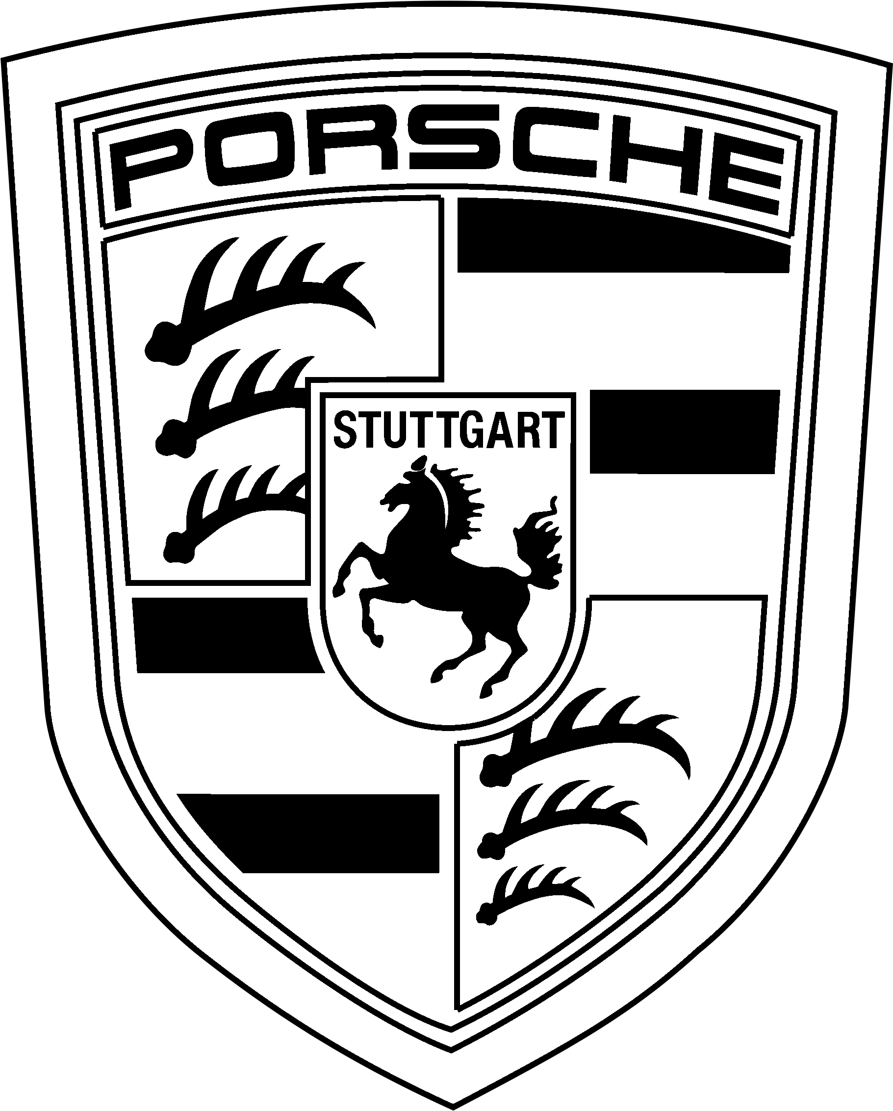 Porsche Logo Black And White Porsche Logo Art
