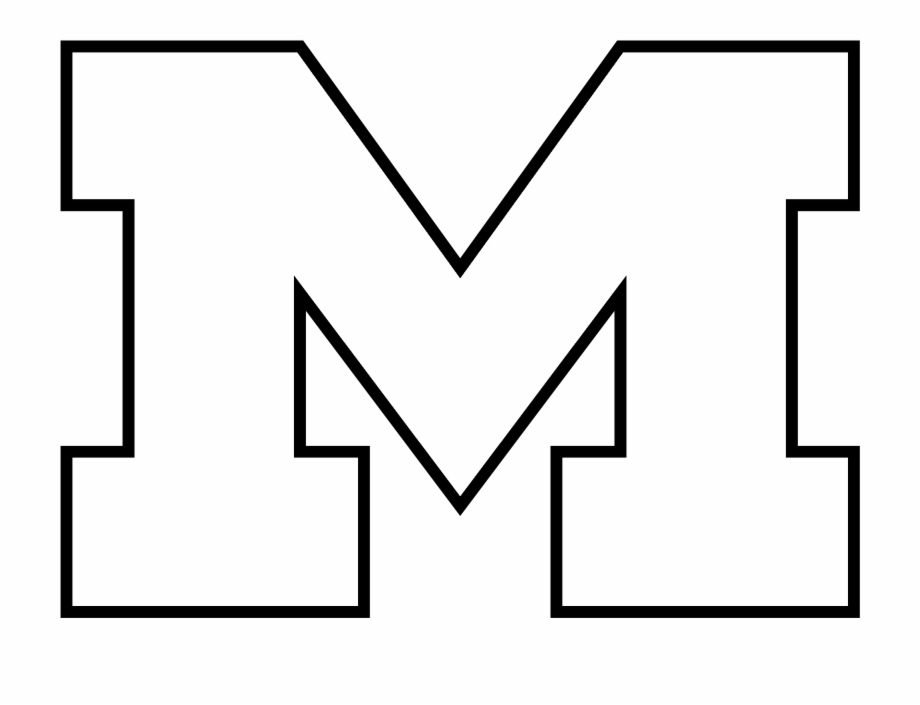 Michigan Wolverines Logo Black And White U Of