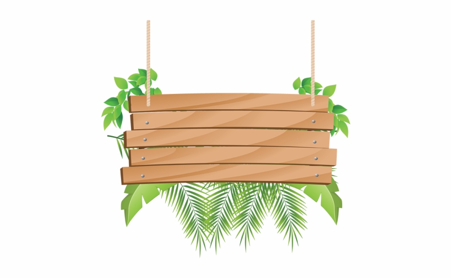 Vector Effect Wood Wooden Hanging With Tropical