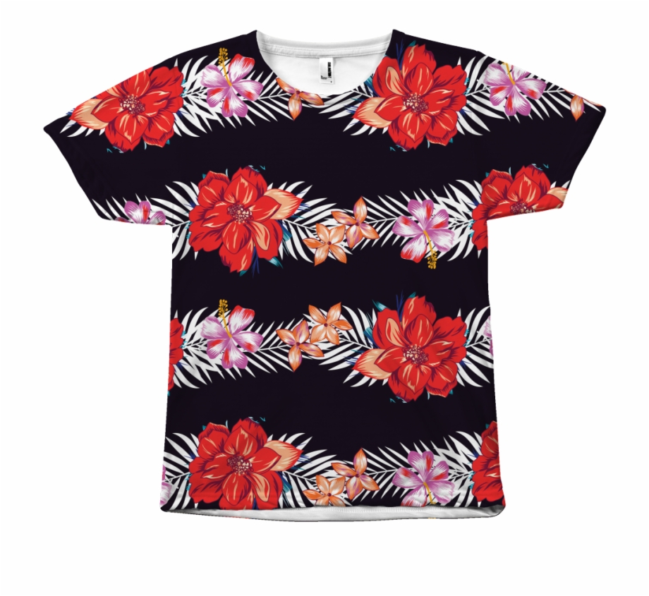Midnight Lei Hawaiian T Shirt For Men Women