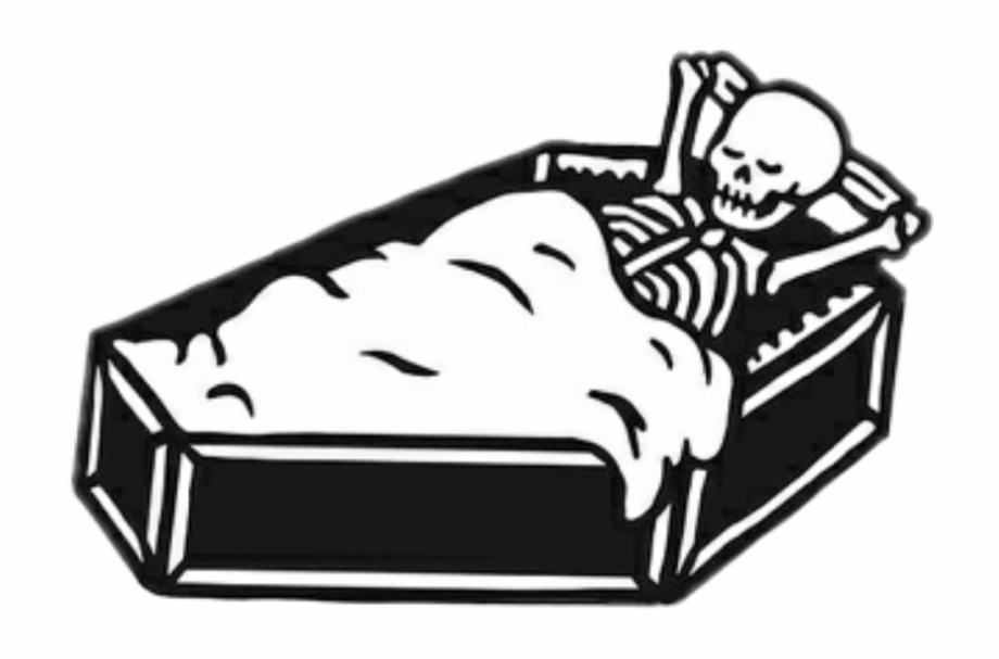 Skeleton Coffin Relax Blackandwhite Freetoedit Coffin Tattoo Flash