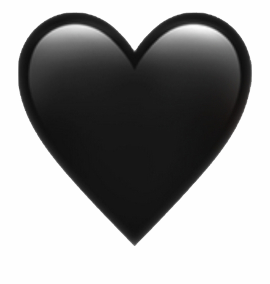 Black Heart Emoji Png Pictures And Cliparts Download