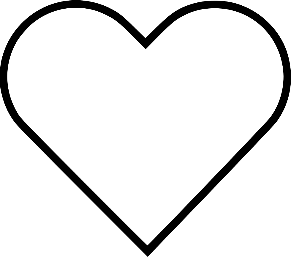 love heart black outline
