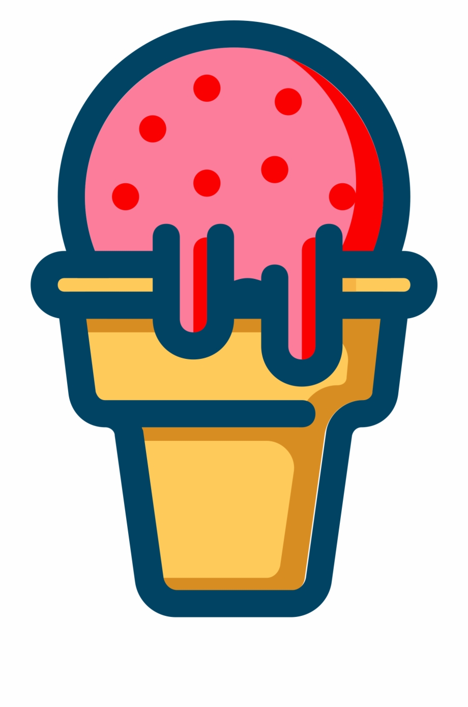 Strawberry Ice Cream Clipart Ice Cream Vector