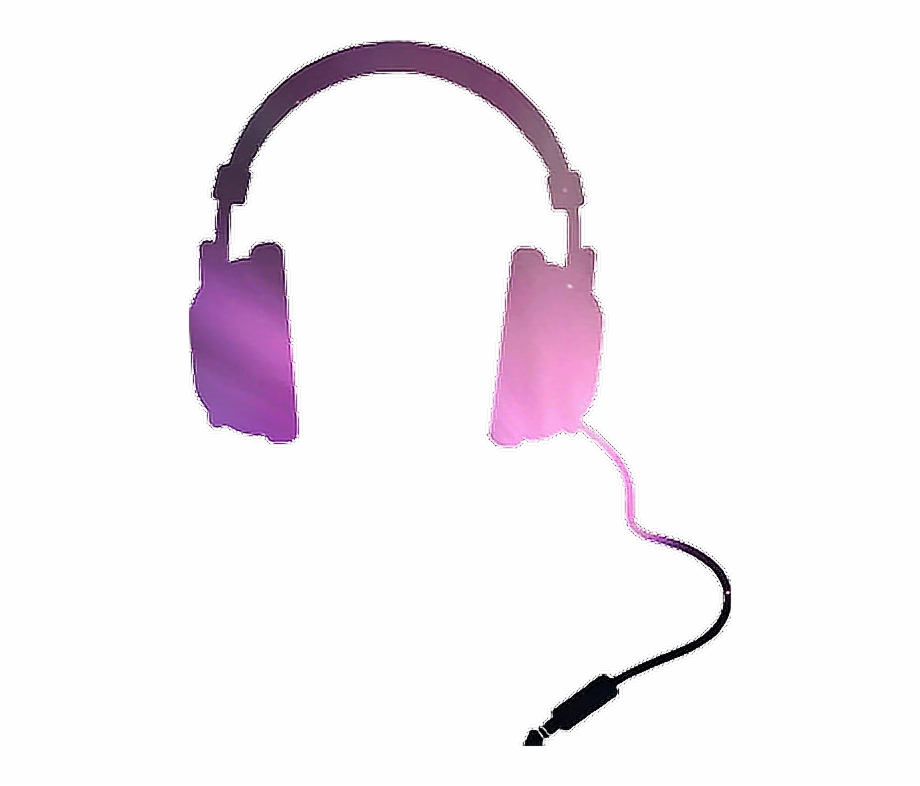Headphones Galaxy Pink Violet Sticker Report Abuse Music