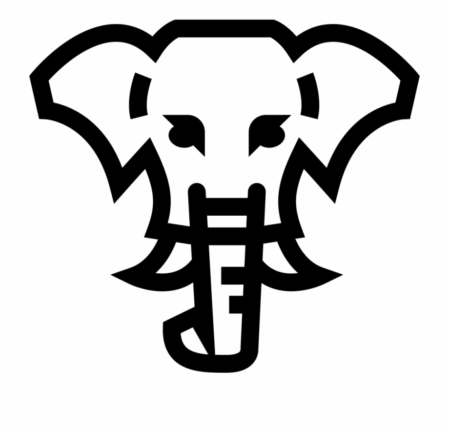 Elephant Frontal Head Outline Comments Elephant Face Vector