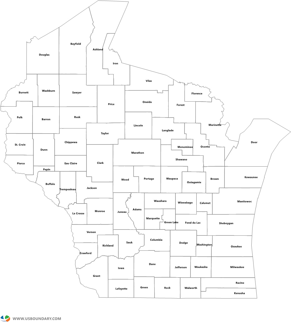 Wisconsin Outline Maps Find Maps Line Art