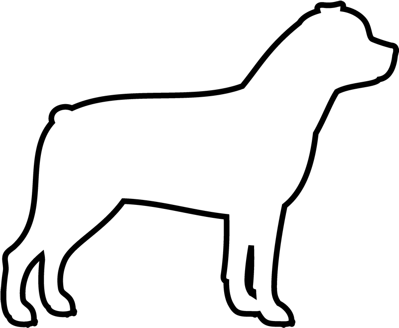 Rottweiler Rubber Stamp Outline Of A Rottweiler