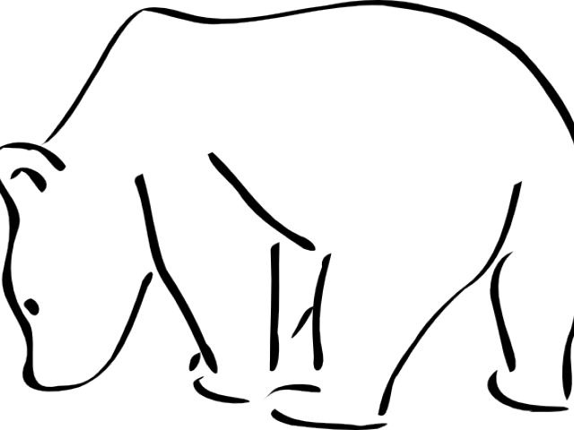 clipart black and white grizzly bear
