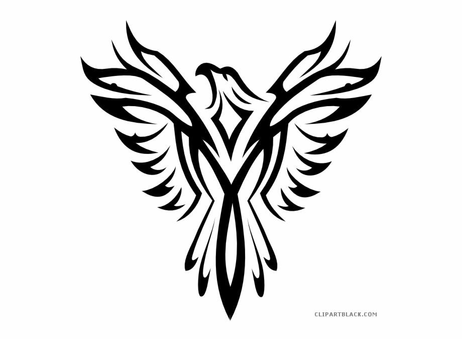 male tribal phoenix tattoo
