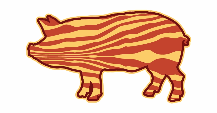 Bacon Pig Outline Bbq Barbecue Paleo Meat Candy