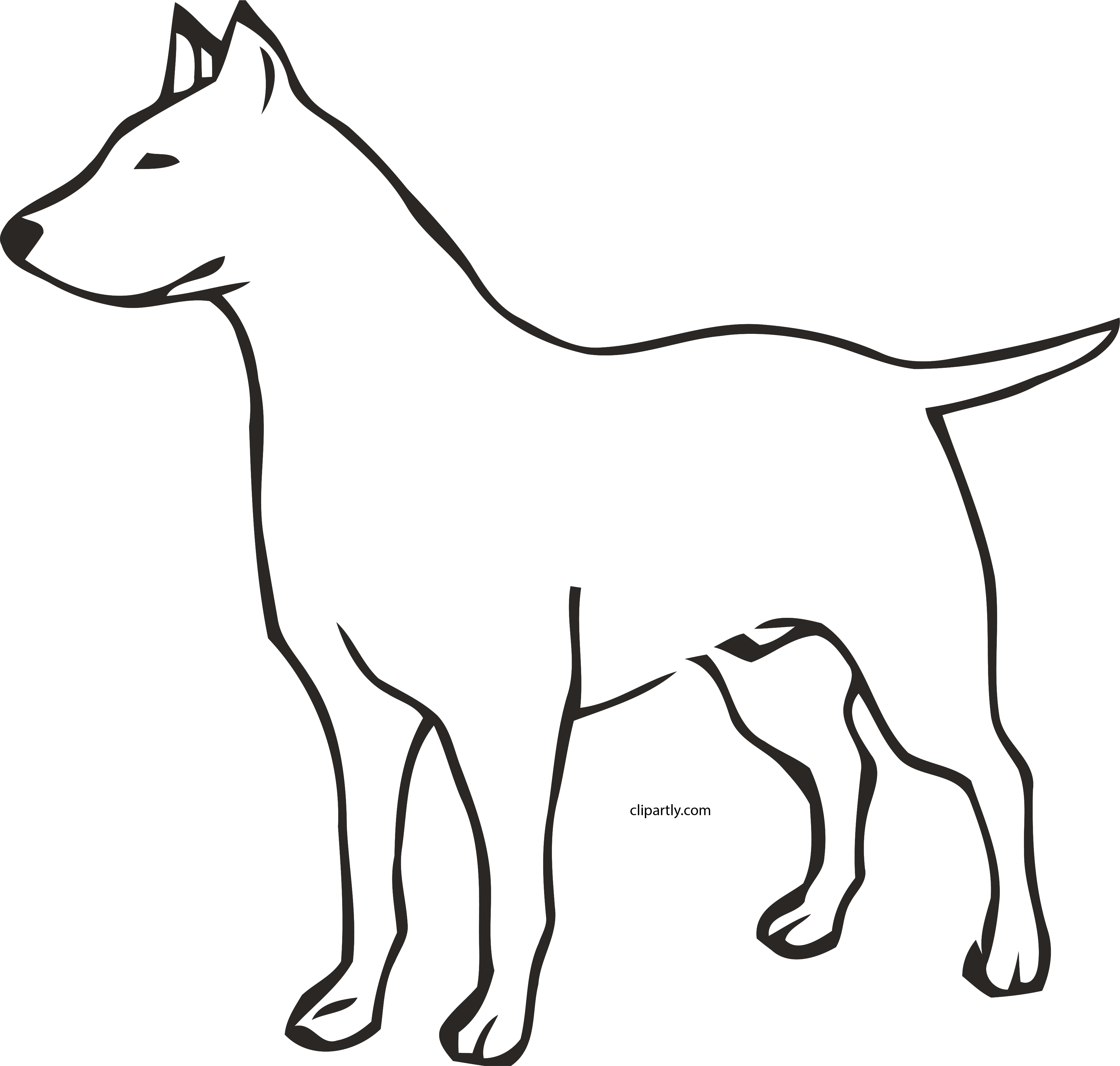 Dog Outline Clipart Png Dog Clip Art