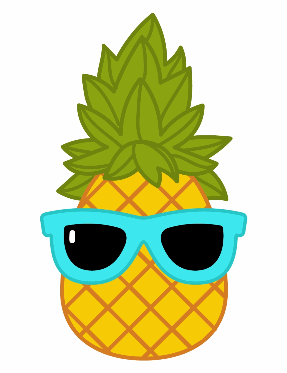 pineapple with sunglasses clipart
