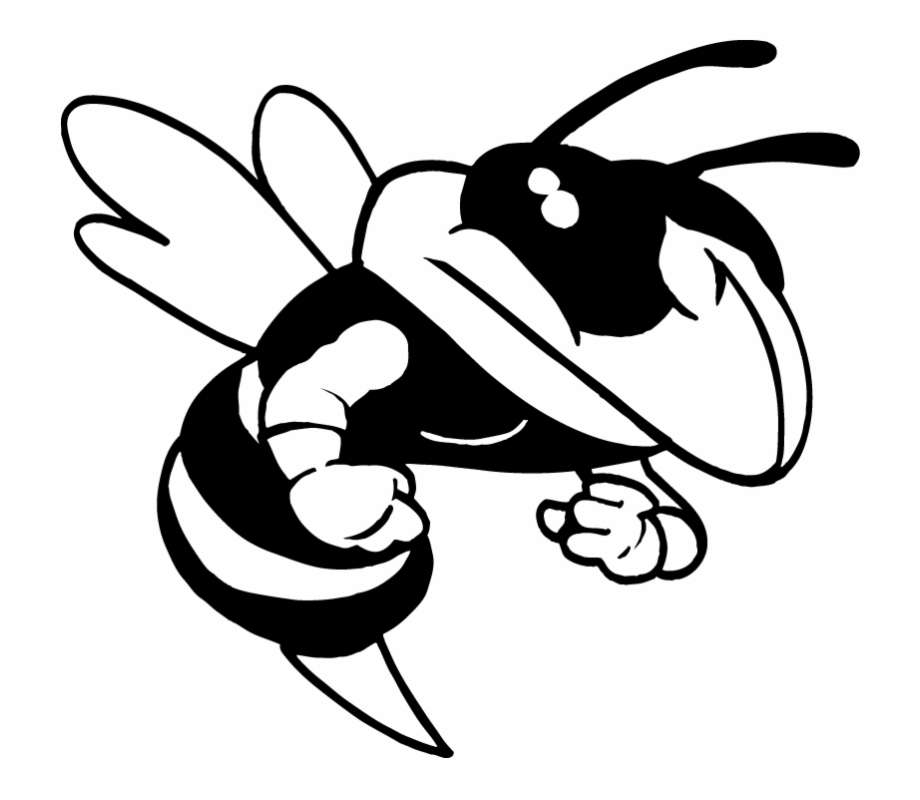 black and white hornet clipart
