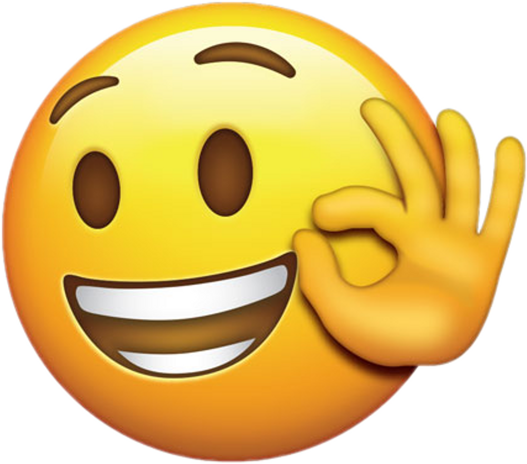 Emoji Emoticon Ok Gesture Smiley Png Image With