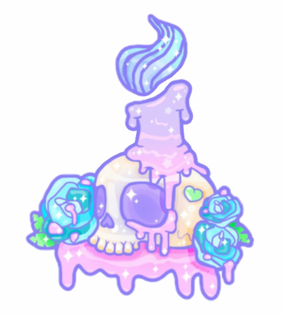 Freetoedit Cute Kawaii Pixel Pastel Skull Pastel Goth