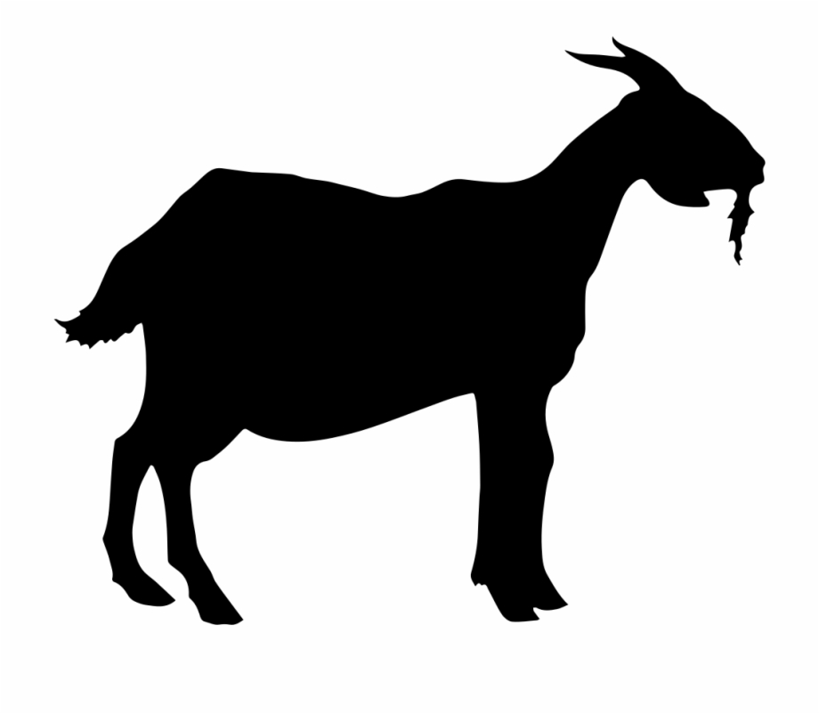 Goat Silhouette Vector Png Png Download Goat Silhouette