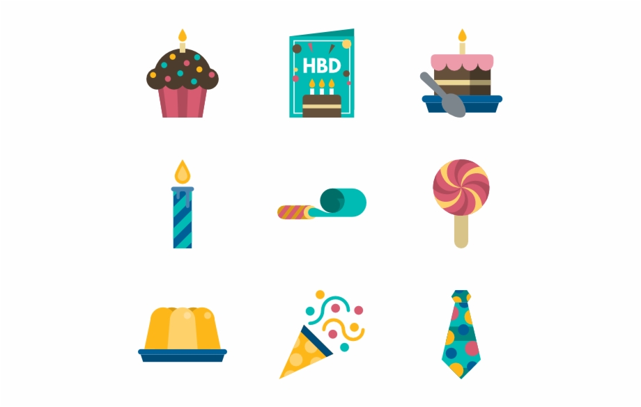 Birthday And Party Elements Birthday Cake Minimal Png