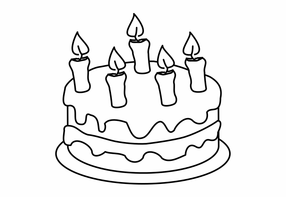 cake clipart black and white
