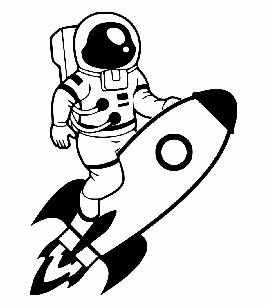Collection of Astronaut Clip Art Black And White (23) .