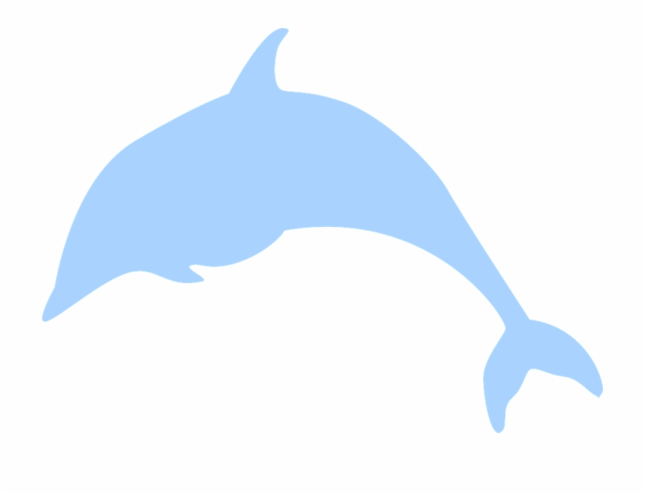 Dolphin Animal Sea Mammal Blue Silhouette Jump