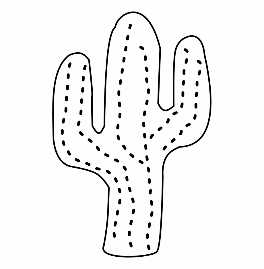 Collection of Cactus Clip Art Black And White (23) .