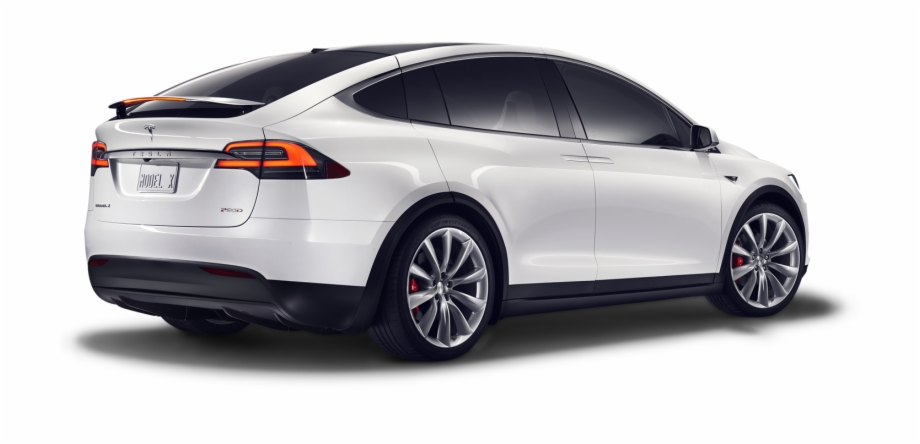 Tesla Model X From Side Transparent Background Car