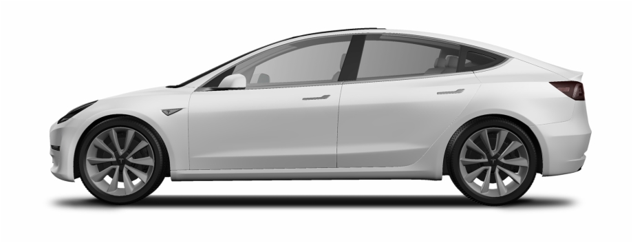 Tesla Transparent Side Executive Car