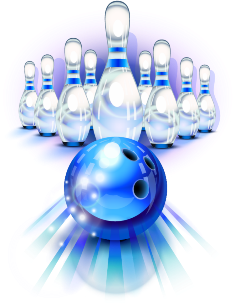 blue and white bowling ball
