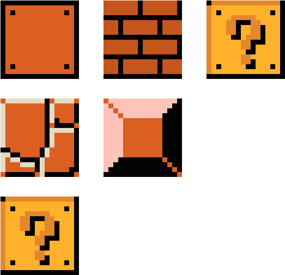 Mario Blocks Pixel Art Mario Block Clip Art Library