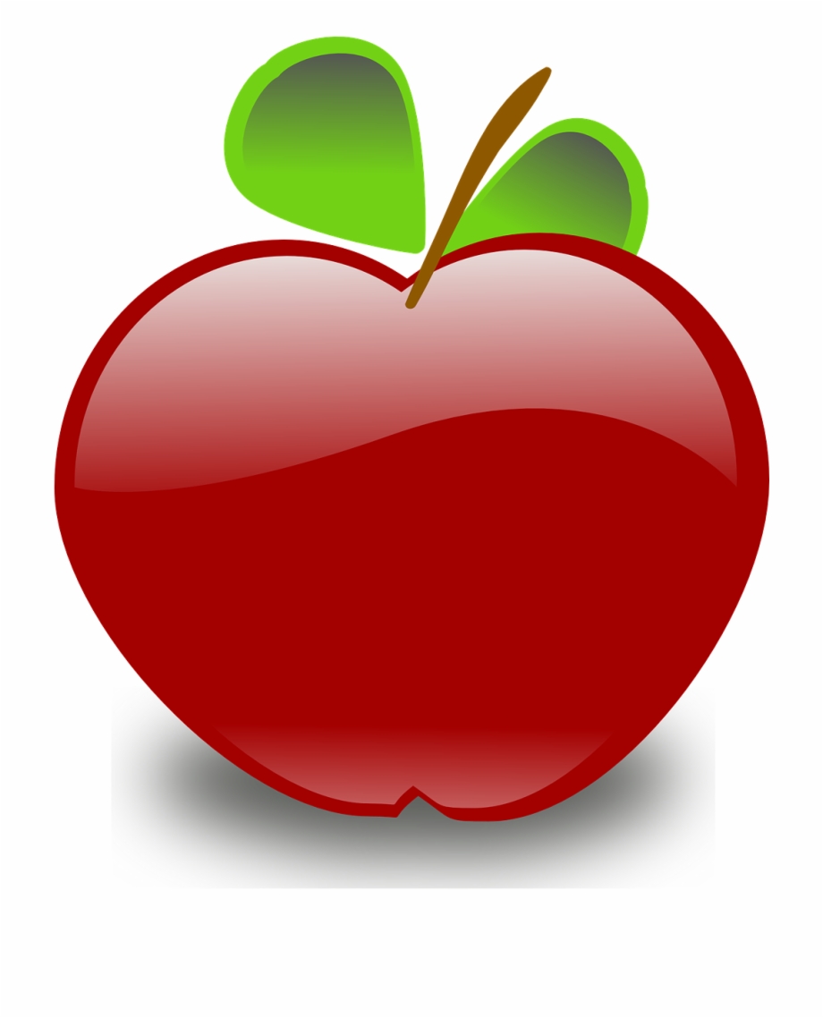 Red Apple Fruit Leaves Food Png Image Apple