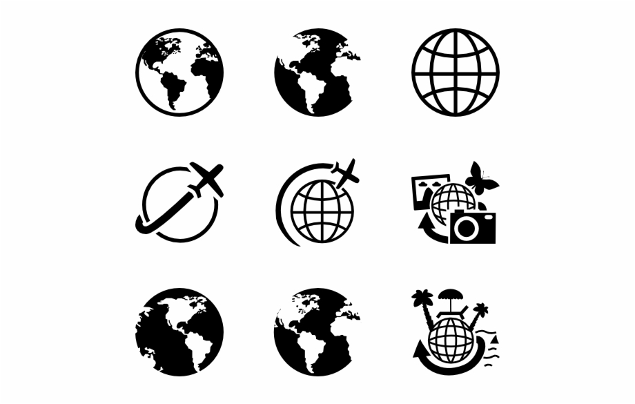 Earth Icons Globe Icon Vector
