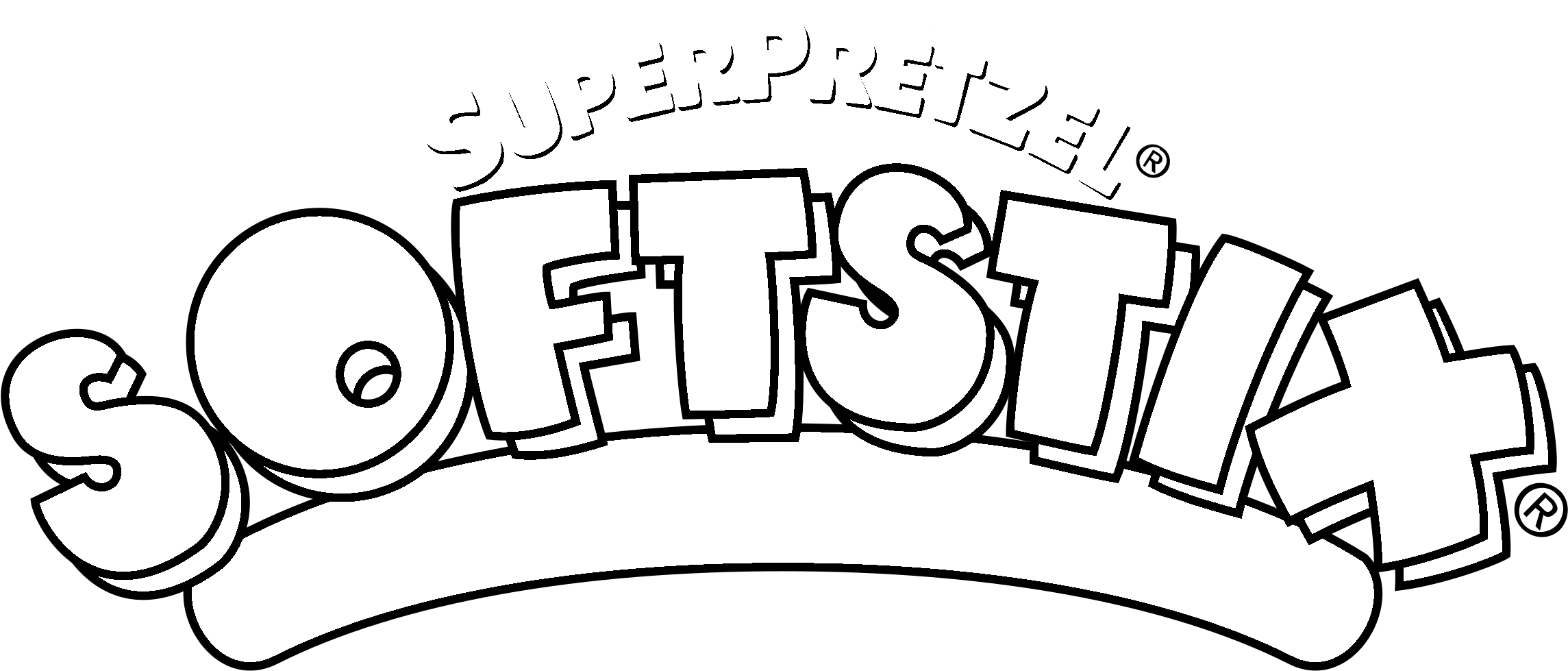Super Pretzel Softstix Logo Black And White Superpretzel