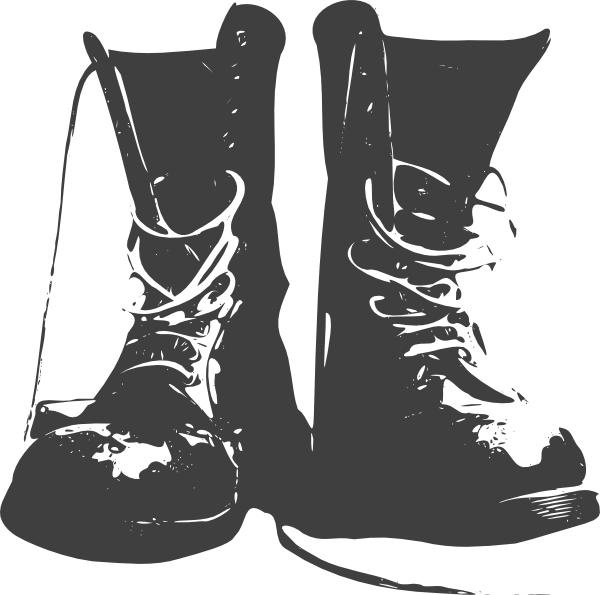 stepping boots clipart
