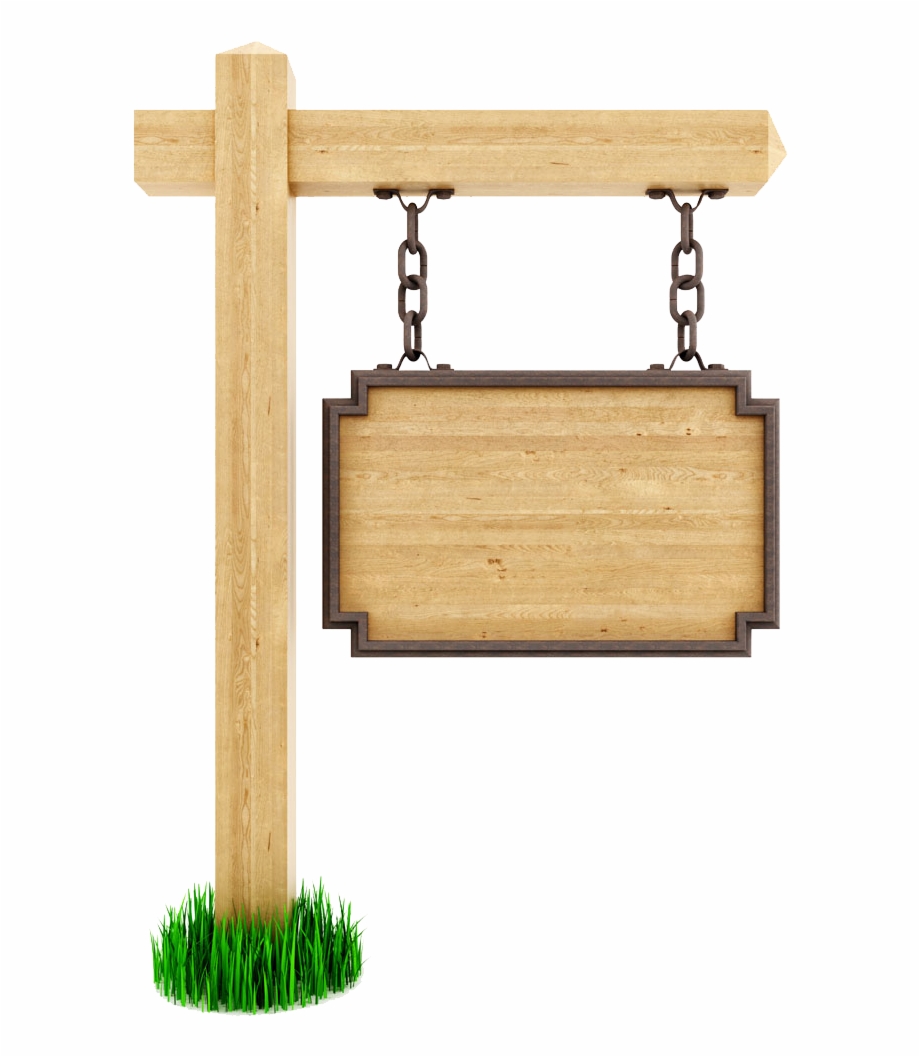 Wood Sign Png Hanging Wooden Sign Post Png