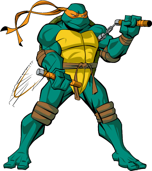 Michelangelo Ninja Turtle Weapon Clipart Png Download Tortugas