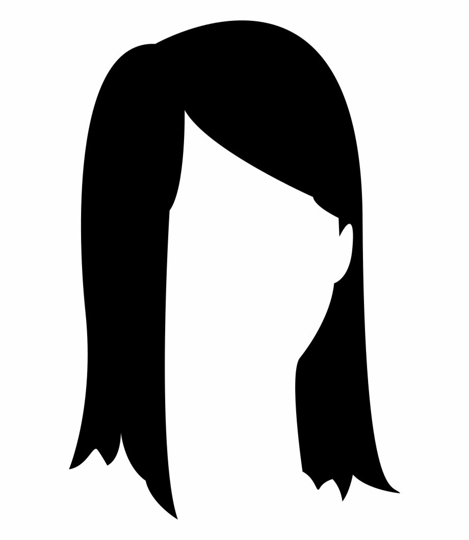 Female With Long And Side Svg Png Cartoon