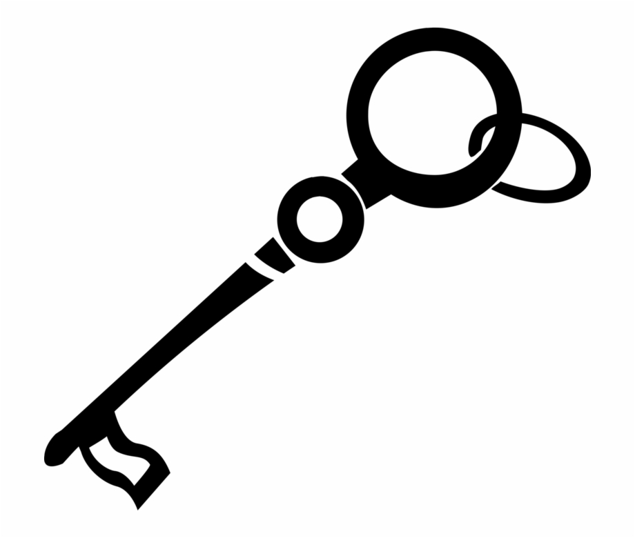 Vector Illustration Of Skeleton Security Key Unlocks