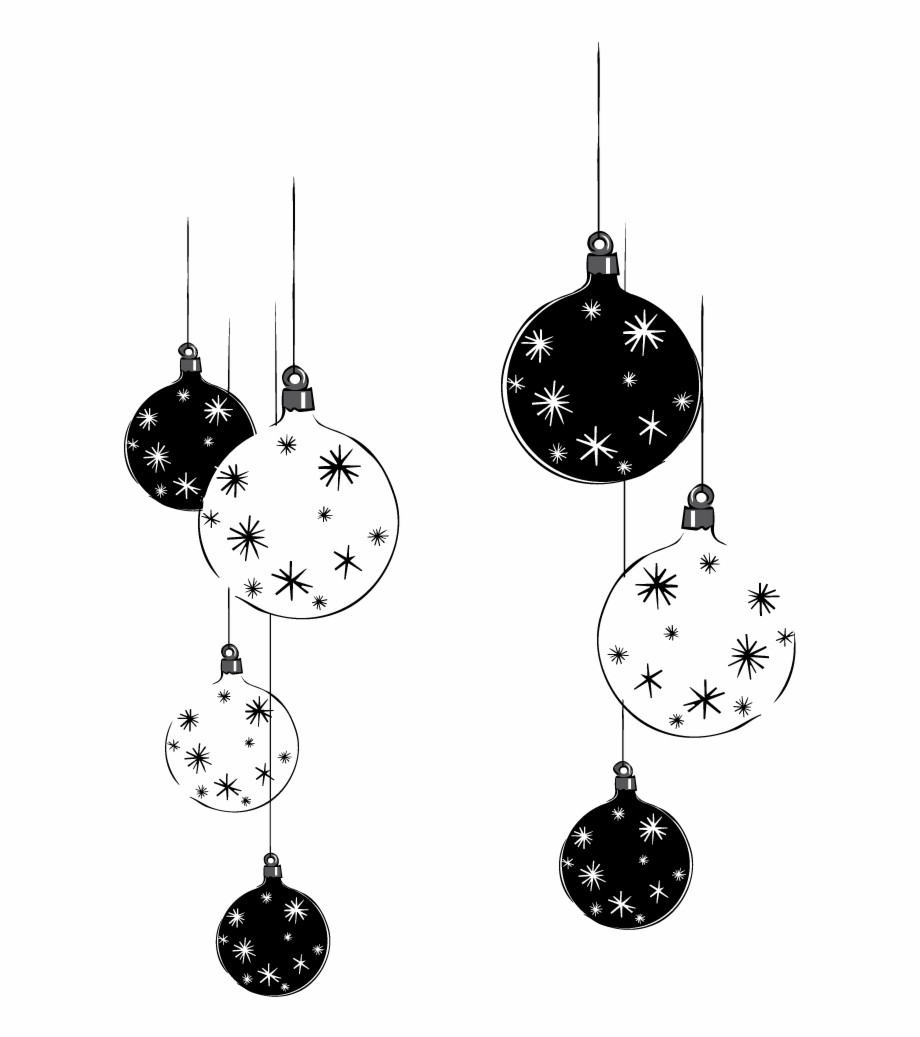 christmas black and white transparent background
