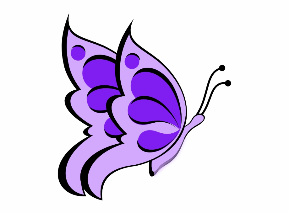Butterfly Purple Light 05 Clip Art Purple Butterfly