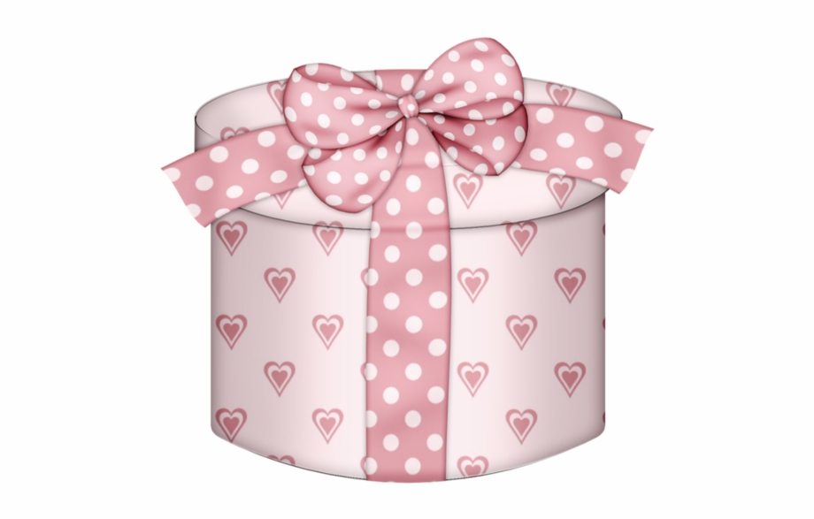 Pink Hearts Round Gift Box Png Clipart Happy