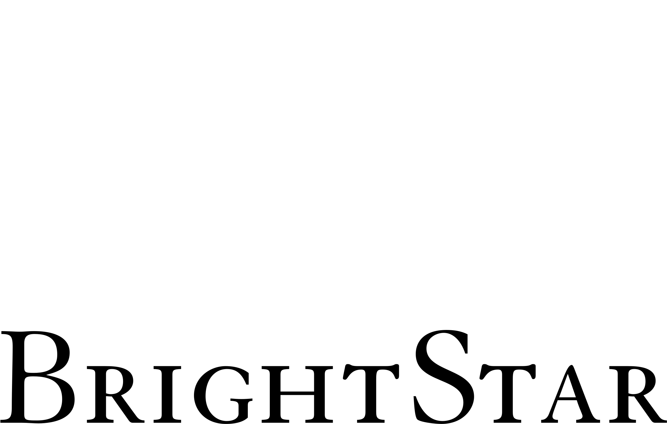 Brightstar Logo Black And White Monochrome