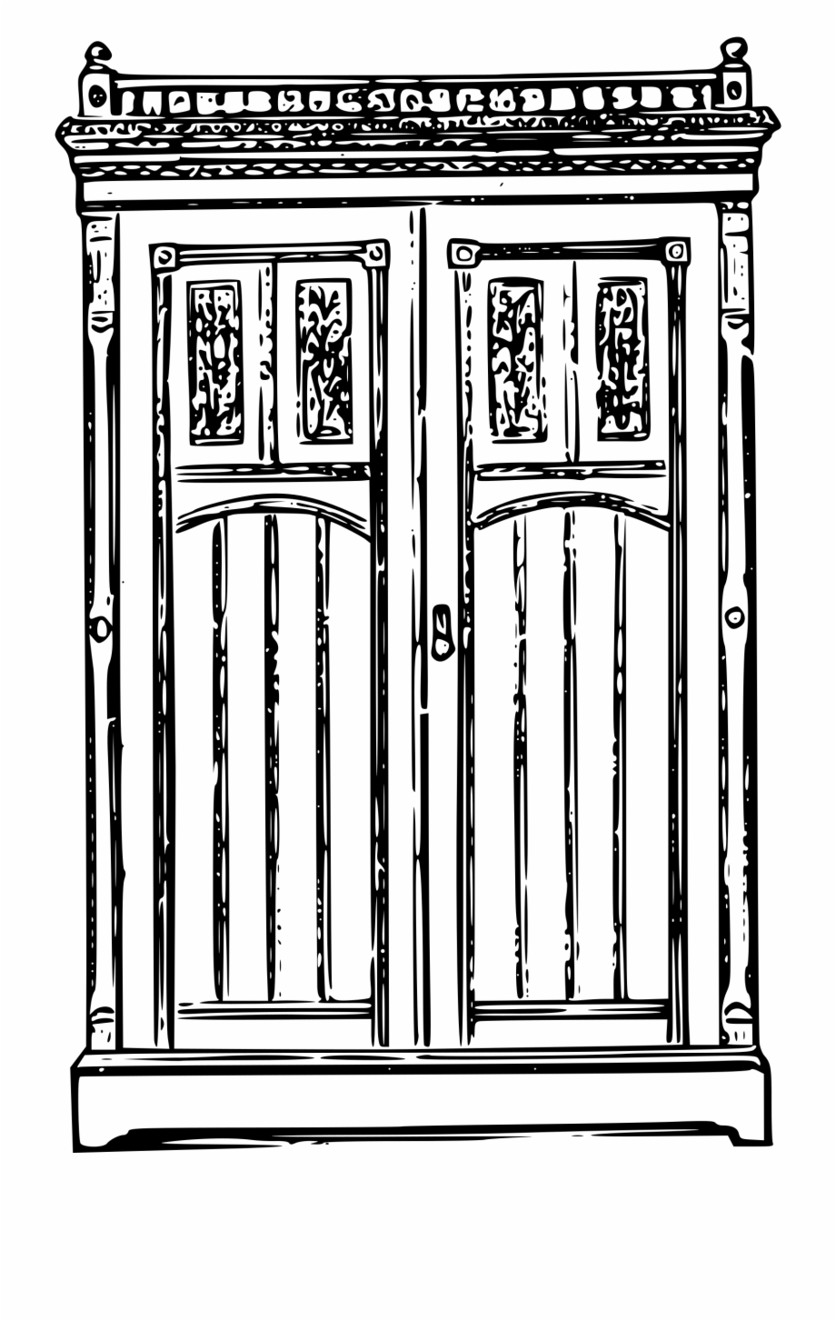 Old Wardrobe Clipart Black And White