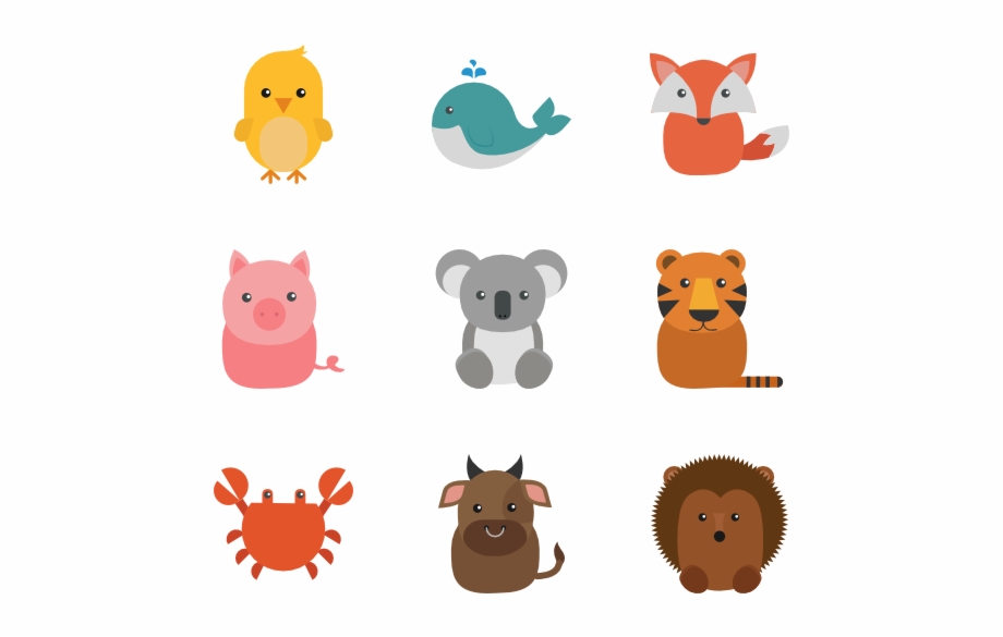 Animal Set Transparent Background Animal Icons