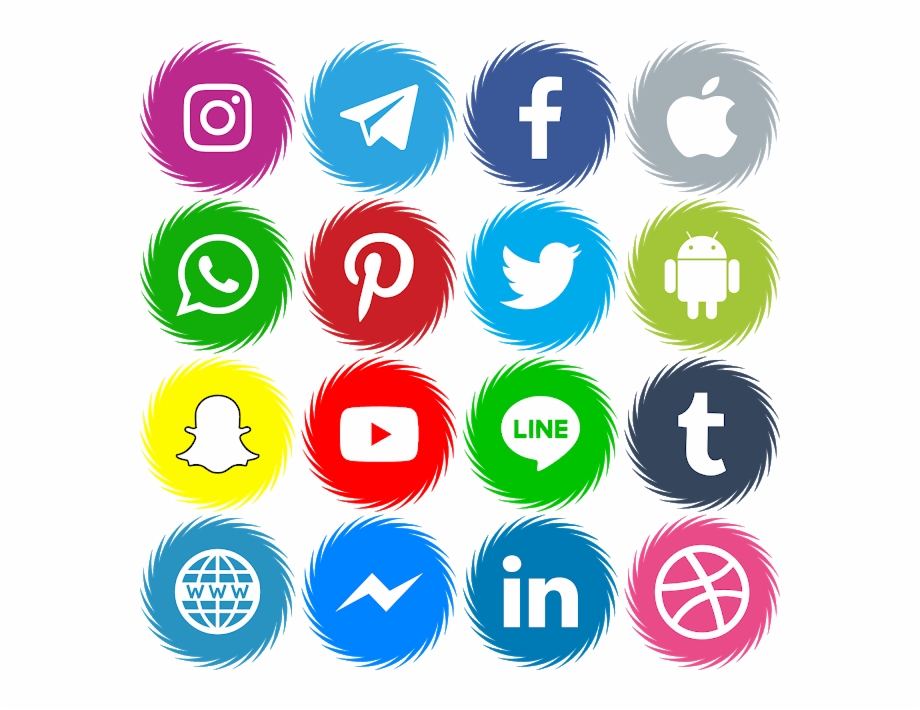 Download Font Icons Social Media 15 Color Ttf