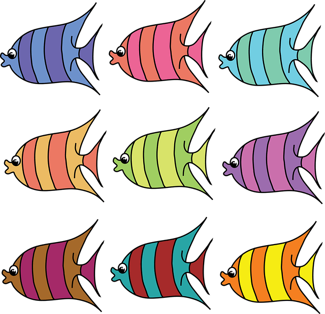 Set Of Cartoon Fish Vector Sea Creatures Clipart