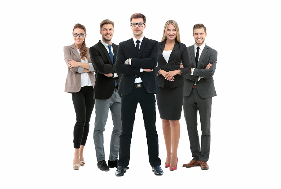 Office Team Business People White Background