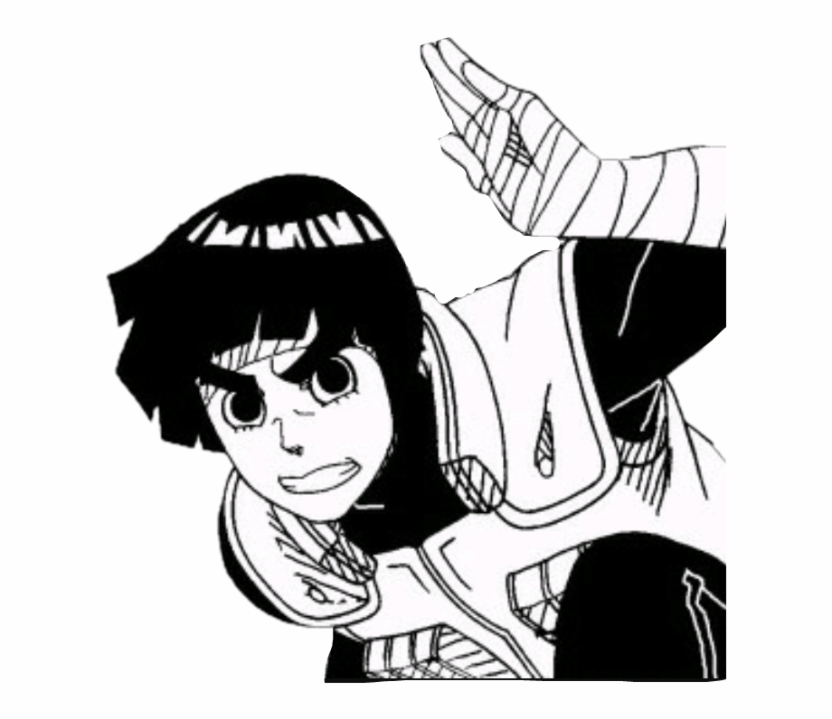 Rocklee Naruto Rock Lee Black And White