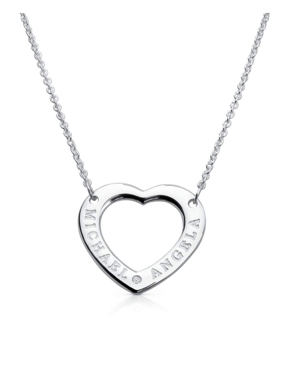 23Mm Diamond Heart Necklet Necklace
