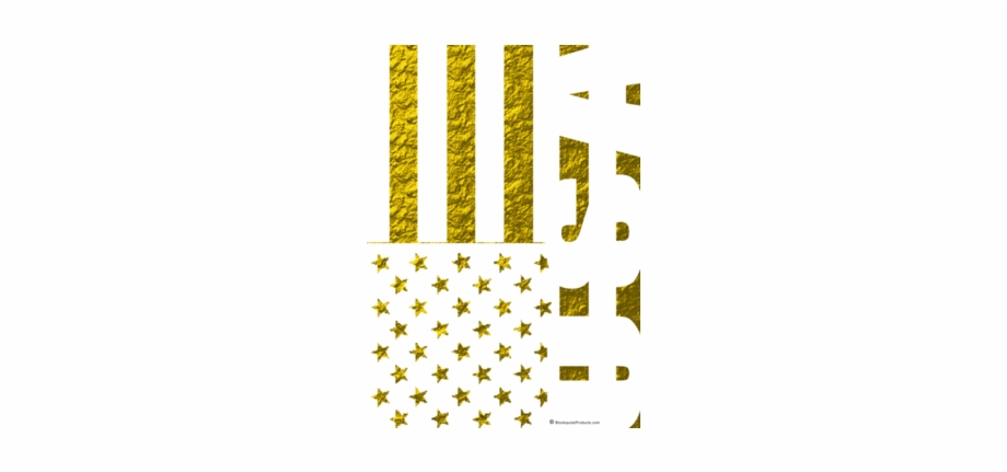 Usa Golden Stars And Stripes Flag Graphic Shirt